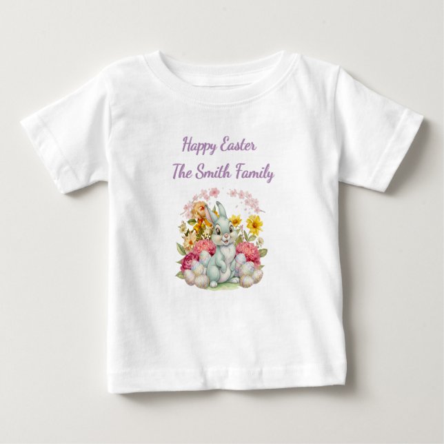 Cute Water Color Easter T Shirt (Framsida)