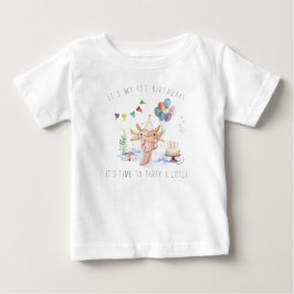 Cute Watercolor Axolotl Födelsedagsfest T Shirt
