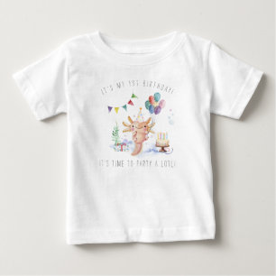 Cute Watercolor Axolotl Födelsedagsfest T Shirt
