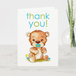 Cute Watercolor Baby Bear Boy Tack