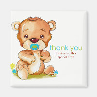 Cute Watercolor Baby Bear Boy Tack