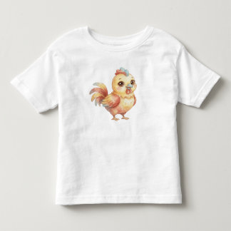 Cute Watercolor Baby Chicken – Kids T-Shirt