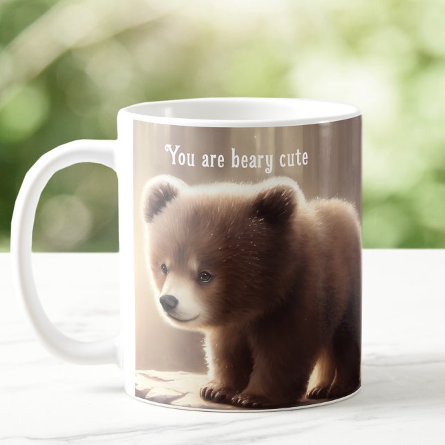 Cute Watercolor Bear Personlig Coffee Mugg (Cute Watercolor Bear Personalized Coffee Mug)