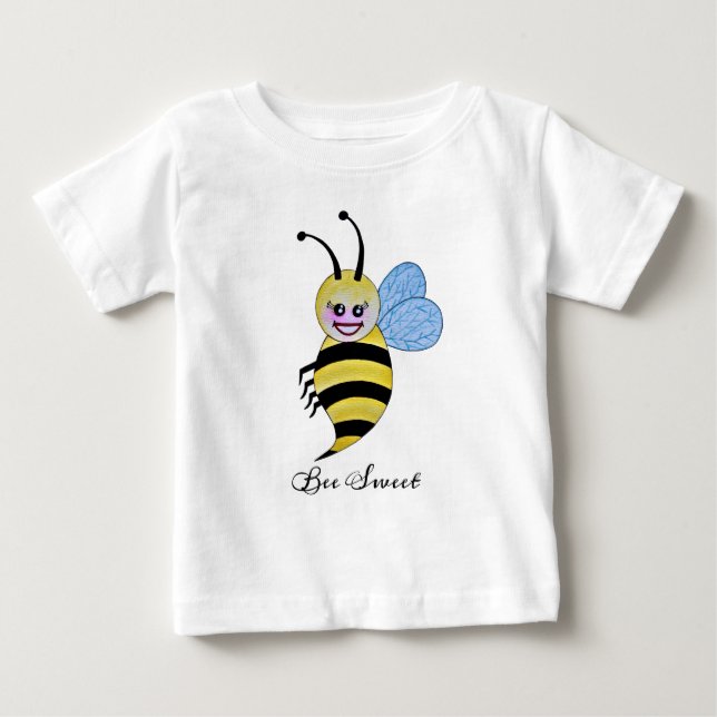 Cute Watercolor Beas with Lycklig Smile Tee (Framsida)