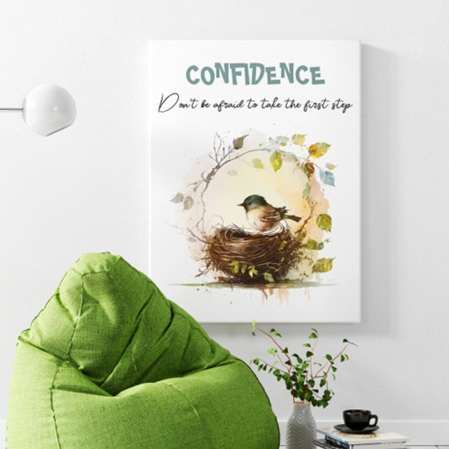 Cute Watercolor Bird Nursery Motivation Poster (Skapare uppladdad)