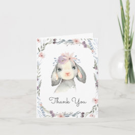 Cute Watercolor Blommigt Baby Lamb Tack
