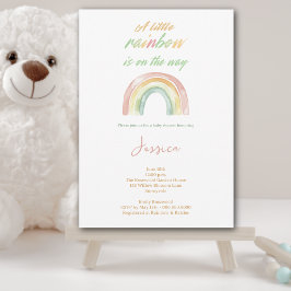 Cute Watercolor Boho Rainbow Baby Shower Inbjudningar