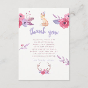 Cute Watercolor Boho Tribal Baby Shower Tack Kort