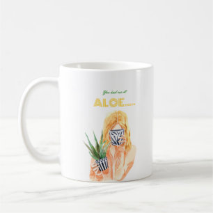 Cute Watercolor Botanical House Plant Älskare Kaffemugg
