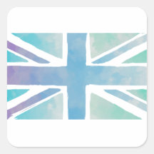 Cute Watercolor British Flagga