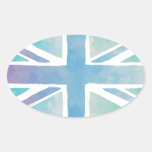 Cute Watercolor British Flagga