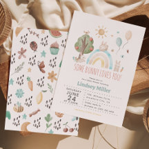 Cute Watercolor Bunny Gender Neutral Baby Shower