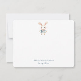 Cute Watercolor Bunny Gingham Flat Tack
