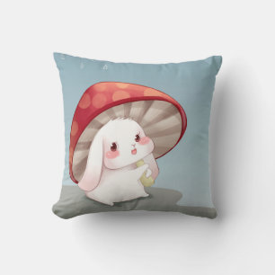 Cute Watercolor Bunny Kudde