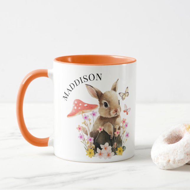 Cute Watercolor Bunny Mugg (Med munk)