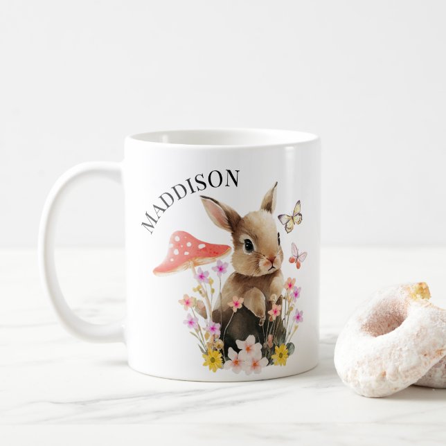 Cute Watercolor Bunny Mugg (Med munk)