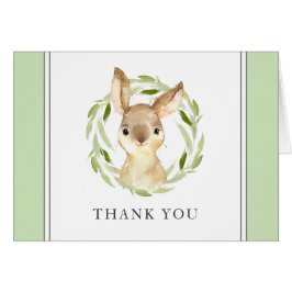 Cute Watercolor Bunny Tack Hälsningskort