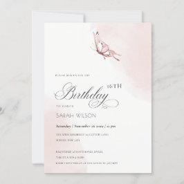 Cute Watercolor Butterfly från alla åldrar Inbjudningar