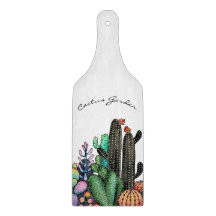 Cute Watercolor Cactus Garden in Pot