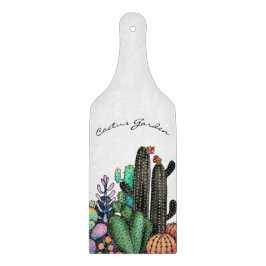 Cute Watercolor Cactus Garden in Pot