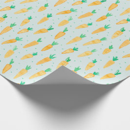 Cute Watercolor Carrots mynta Presentpapper