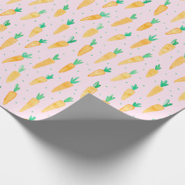 Cute Watercolor Carrots rosa Presentpapper