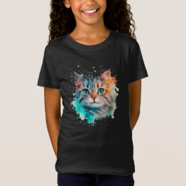 Cute Watercolor Cat T Shirt