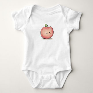 Cute Watercolor Chibi Apple T Shirt