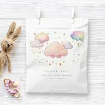 Cute Watercolor Cloud Star Flicka Shower