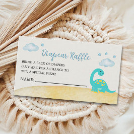 Cute Watercolor Dinosaur Baby shower boy Tilläggskort