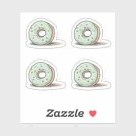 Cute Watercolor Donut Klistermärken