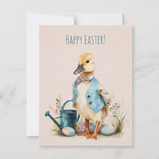 Cute Watercolor Easter Card Julkort