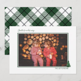 Cute Watercolor Evergreen & Play Helgdag Card Julkort