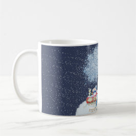 Cute Watercolor Festive-Snögubbar Kaffemugg