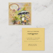 Cute Watercolor Frog Umbrella