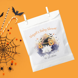 Cute Watercolor Ghost Baby Shower - pumpstjärnor