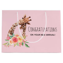 Cute Watercolor Giraffe Mamma & Flicka