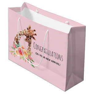 Cute Watercolor Giraffe Mamma & Flicka