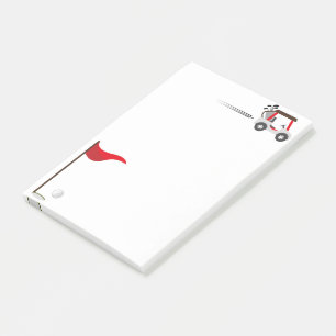 Cute Watercolor Golf Roligt Golfer Cart Post-it Block