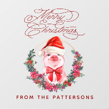 Cute Watercolor Gris & Family Namn God jul