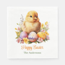 Cute Watercolor Gult Chicken with Eggs