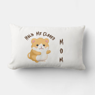 Cute Watercolor Hamster Håll mig närmare Anpassnin Lumbarkudde