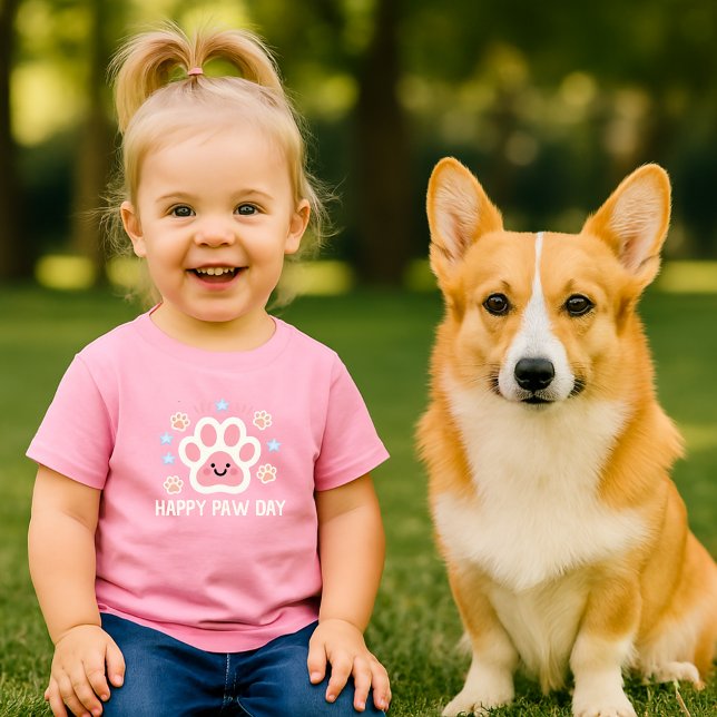 cute  watercolor Happy paw day  T Shirt (Skapare uppladdad)