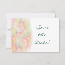 Cute Watercolor Hearts Bröllop spara datum Datumet