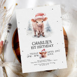 Cute Watercolor Highland Cow Kids Winter Birt Inbjudningar<br><div class="desc">Cute Watercolor Highland Cow Kids Vinterdagsinbjudan</div>