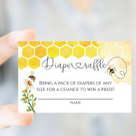 Cute Watercolor Honeycomb Raffle Biljett Tilläggskort