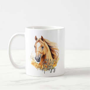 Cute Watercolor Horse Kaffemugg