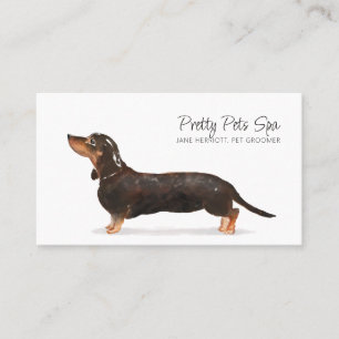 Cute Watercolor Hund Pet Groomer Hund Spa Visitkort