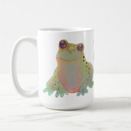 Cute Watercolor I Kärlek Frogs Kaffemugg