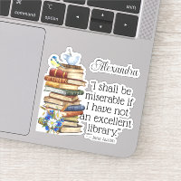 Cute Watercolor Jane Austen Bok Älskare citat Bird
